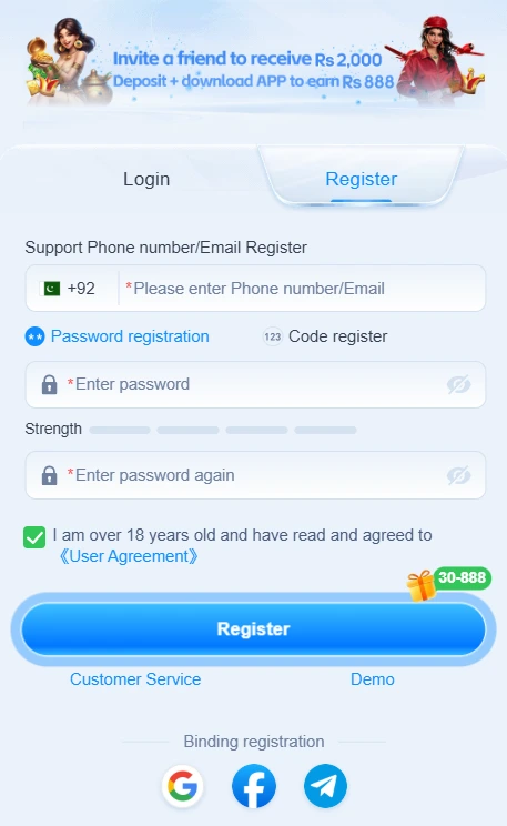 888PKR Account Register