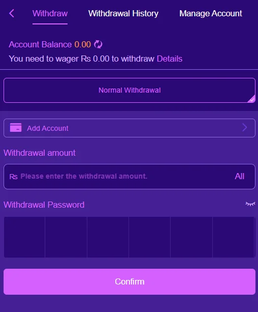 BOO999 Game Withdraw