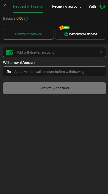 Player786 Game withdraw